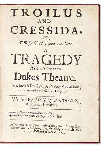 Dryden, John (1631-1700) Five 17th Century Quarto Plays.